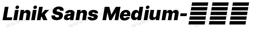 Linik Sans Medium字体转换